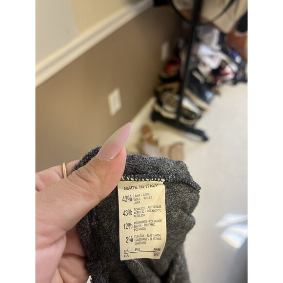 Benetton long sweater dress Womens M Gray Knit wool blend Crew‎ Neck Cozy Prep - Picture 5 of 5